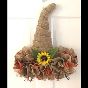 SOLD! NWOT scarecrow hat wreath